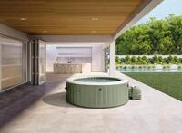Intex Whirlpool Bubble, aufblasbares Aufstellbecken, (Set, 6-tlg), 165 cm Durchmesser