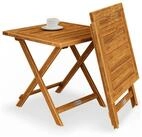 Casaria Klapptisch Akazie (1-St), Holz Vollmontiert Klappbar 80kg Belastbar 46x46cm