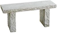 Dehner Gartenbank 2-Sitzer, 100 x 30 x 44 cm, Granit, grau, Sitzfl&auml;che und F&uuml;&szlig;e