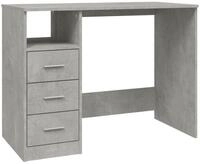 vidaXL Schreibtisch vidaXL Schreibtisch mit Schubladen Betongrau 102x50x76cm