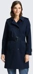 TOM TAILOR Kurzmantel Jacken Trenchcoat aus wasserabweisendem Material