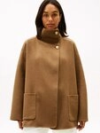 Tommy Hilfiger Kurzmantel DF WOOL GB FUNNEL NK COAT mit Wolle