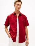 Tommy Hilfiger Kurzarmhemd FLEX POPLIN SOLID Regular fit mit Button-Down-Kragen