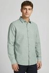 Jack & Jones Langarmhemd JJESUMMER LINEN BLEND SHIRT L/S SN Baumwollmischung,...