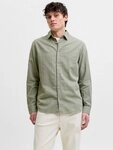 Jack & Jones Langarmhemd JJESUMMER LINEN BLEND SHIRT L/S SN Baumwollmischung,...