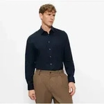 OLYMP Langarmhemd Level Five Businesshemd, body fit, Kentkragen blau 42