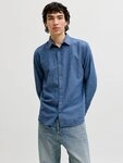 Jack & Jones Langarmhemd JJESUMMER LINEN BLEND SHIRT L/S SN Baumwollmischung,...
