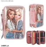 Depesche Federm&auml;ppchen Gef&uuml;llte 3-Fach Federtasche Rosa mit TOPModel Motiv,...