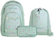 coocazoo Schulranzen Schulrucksack-Set MATE Dancing Dots 3-teilig (3-teilig),