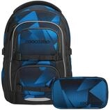 coocazoo Schulranzen Schulrucksack-Set PORTER, Electric Ice 2-teilig (2-teilig),