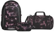 coocazoo Schulranzen Schulrucksack-Set PORTER, Pink Illusion 3-teilig (3-teilig),