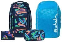 Satch Schulranzen Schulrucksack-Set PACK Crazy Twist 4-teilig (4-teilig),