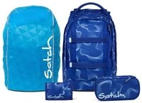 Satch Schulrucksack Pack (4tlg., inkl. Schlamperbox, Regenh&uuml;lle und Geldb&ouml;rse)