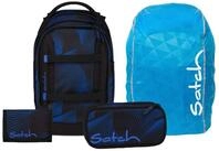 Satch Schulranzen Schulrucksack-Set PACK Seismic Blue 4-teilig (4-teilig),