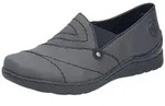 Rieker Slipper Halbschuh, Schlupfschuh mit Ziernaht und Gummizug grau 36 EU