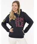 Zwillingsherz Hoodie "Alissa 2.0" mit SMILE Stickerei vorne und hinten blau S...