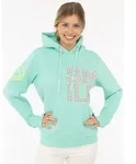 Zwillingsherz Hoodie "Alissa 2.0" mit SMILE Stickerei vorne und hinten gr&uuml;n S...