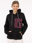 Hoodie ZWILLINGSHERZ "Alissa 2.0", Damen, Gr. S, schwarz, Sweatware, Obermaterial: