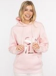 Zwillingsherz Hoodie "Alissa Shiny" gl&auml;nzender Print, Daumenloch, Kordel,...