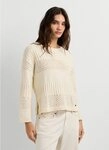 Pepe Jeans Strickpullover ALAYA im Strukturmix, reine Baumwolle
