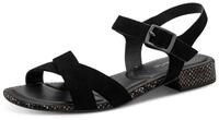 Tamaris Sandalette Blockabsatz, Sommerschuh, Riemchensandale mit Kreuzbandage