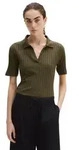 Marc O'Polo Poloshirt Pointelle slim mit TENCELTM Modal braun S (36)