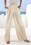LASCANA Schlupfhose mit Plisseefalten und weitem, luftigem Bein mit...