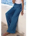 LASCANA Schlupfhose mit Plisseefalten und weitem, luftigem Bein mit...
