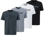 s.Oliver T-Shirt Herren T-Shirt 4er Pack Baumwolle Logo T-Shirt (Packung, 4er...