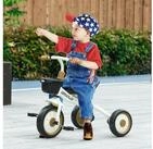 AIYAPLAY Dreirad Kinderfahrrad mit verstellbarer Sitz, Laufrad, Metall, Wei&szlig;,...