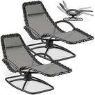 tectake Gartenliege ergonomische Kippliege, 77 x 170 x 83 cm, 120 kg...