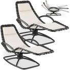 tectake Gartenliege ergonomische Kippliege, 77 x 170 x 83 cm, 120 kg...
