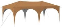 vidaXL Partyzelt Pop-up Partyzelt 575 x 288 x 245 cm Beige Oxford-Stoff