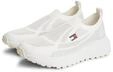 Slip-On Sneaker TOMMY JEANS "TJ KNIT RUNNER", Damen, Gr. 36, wei&szlig; (ecru),
