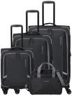 travelite Koffer Corsiica - 4-Rollen-Trolley Set 4tlg. erw. (black), 4 Rollen...