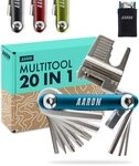 AARON Multitool 20 in 1 Tool Fahrrad Multifunktionswerkzeug Werkzeugset MTB...