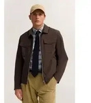 bugatti Hemdjacke Regular Fit mit Stretch und Struktur braun 52