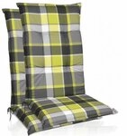 Beautissu Hochlehnerauflage 2er Set Hochlehner Auflagen Set 120x50 cm Polster...