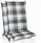 Beautissu Hochlehnerauflage 2er Set Hochlehner Auflagen Set 120x50 cm Polster Blau