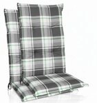 Beautissu Hochlehnerauflage 2er Set Hochlehner Auflagen Set 120x50 cm Polster