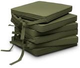Beautissu Stuhlkissen 6er Set Loft SK Stuhlkissen Olivegr&uuml;n, 45x40x5cm,...