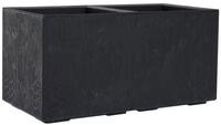 Siena Garden Pflanzk&uuml;bel Pflanzkasten FARO STONE schwarz 40&times;80&times;40 cm mit...