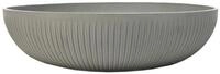 VIVANNO Pflanzschale Fiberglas PLANA Schale - Skandigrau Geriffelt (1 St), 34x9...