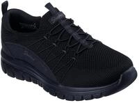 Slip-On Sneaker SKECHERS "GRACEFUL-PICTURE PERFECT", Damen, Gr. 35, schwarz (schwarz,
