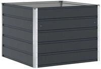 vidaXL Blumentopf Pflanzk&uuml;bel Anthrazit 100 x 100 x 75 cm Stahl (1 St)