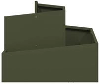 vidaXL Blumentopf Garten-Pflanzgef&auml;&szlig; Olive Gr&uuml;n 60 x 60 x 50 cm (1 St)