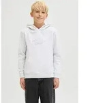 Jack & Jones Junior Kapuzensweatshirt JORBLEECKER BRANDING SWEAT HOOD BF JNR wei&szlig;