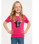 LOGOSHIRT T-Shirt Der kleine Maulwurf - Juhu mit buntem Print rosa 92