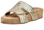 Lazamani Lazamani Pantoletten Leder/Textil Pantolette goldfarben 36 EU