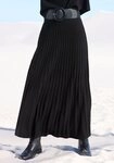 LASCANA Strickrock in Plisseeoptik, eleganter Maxirock aus Strukturstrick